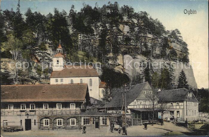 Oybin Sachsen Ortsansicht mit Kirche Berg Oybin Zittauer Gebirge