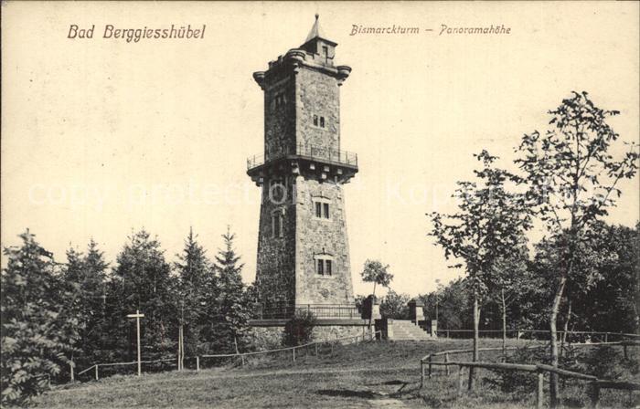 Bad Berggiesshuebel Bismarckturm Panoramahoehe Kneippkurort