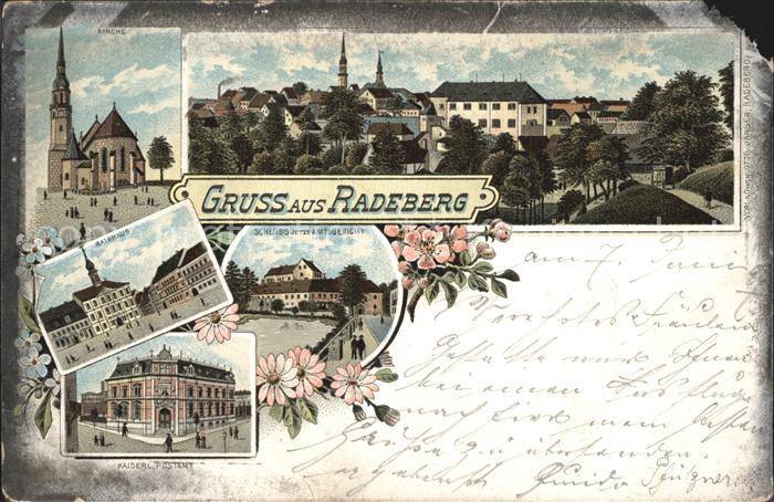 Radeberg Sachsen Kirche Rathaus Kaiserliches Postamt Schloss Amtsgericht Reichsp