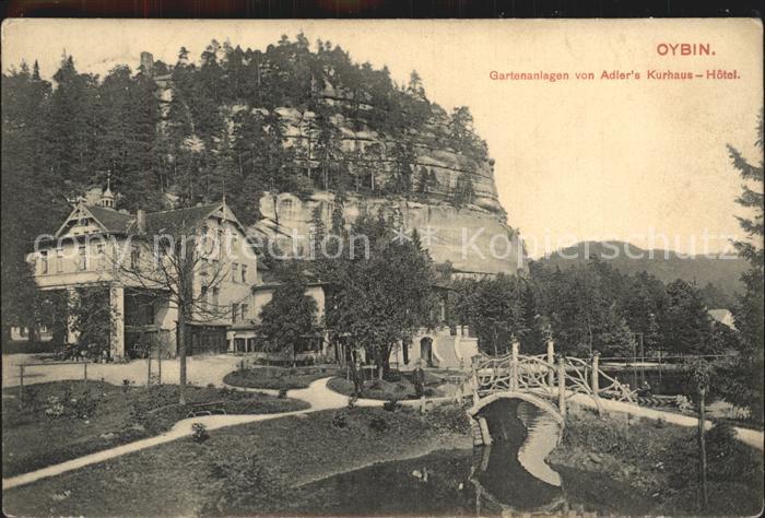Oybin Sachsen Gartenanlagen von Adlers Kurhaus Hotel Berg Oybin Zittauer Gebirge