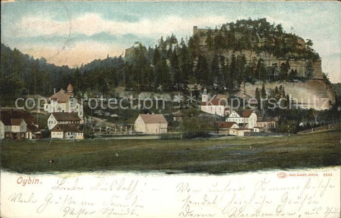 Oybin Sachsen Ortsansicht mit Kirche Berg Oybin Zittauer Gebirge