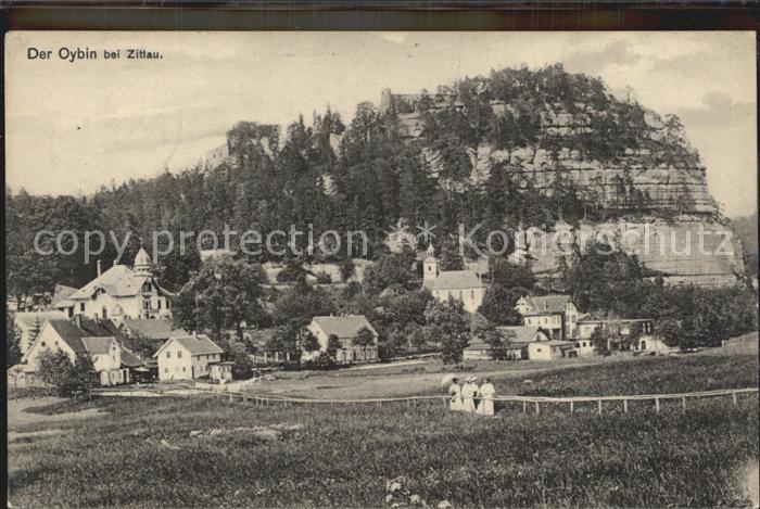 Oybin Sachsen Ortsansicht mit Kirche Berg Oybin Zittauer Gebirge