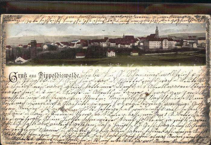 Dippoldiswalde Osterzgebirge Gesamtansicht mit Kirche