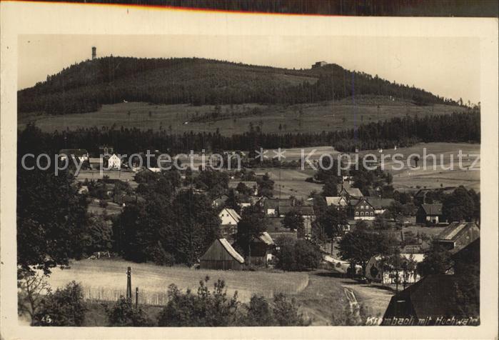 Krombach Krompach Ortsansicht mit Blick zum Hochwald