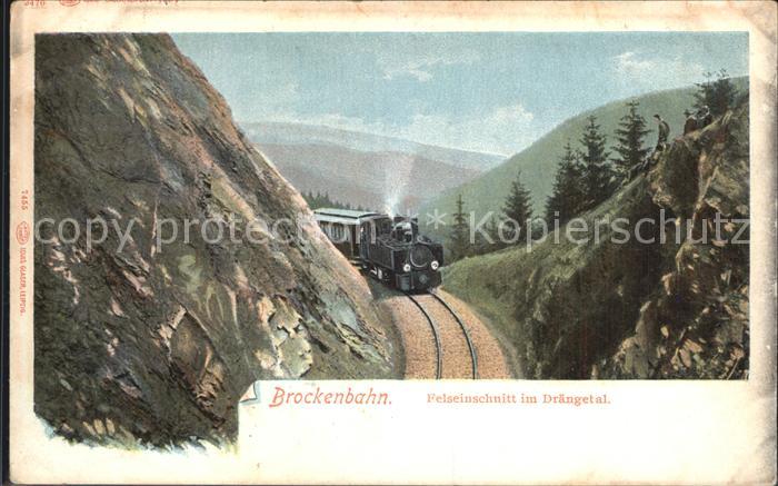 Brockenbahn Felseinschnitt Draengetal