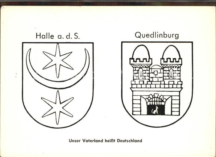 Wappenkarte Halle Saale Quedlinburg Unser Vaterland