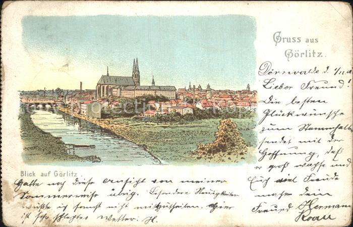 Goerlitz Sachsen Blick auf Goerlitz Kirche