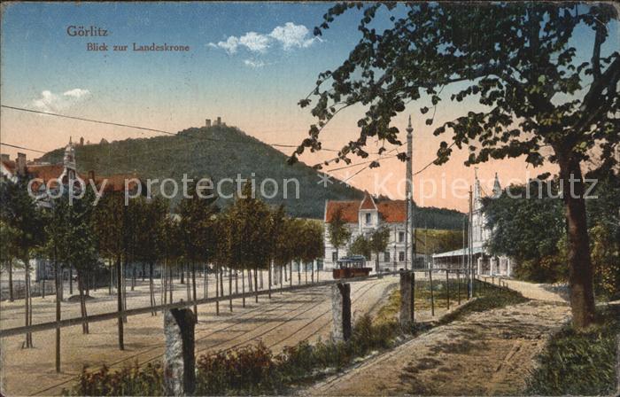 Goerlitz Sachsen Blick zur Landeskrone