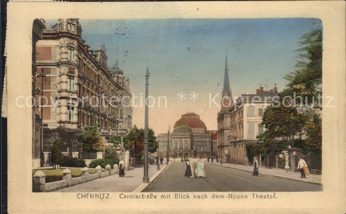 CHEMNITZ Sachsen Carolastrasse Blick zum Neuen Theater