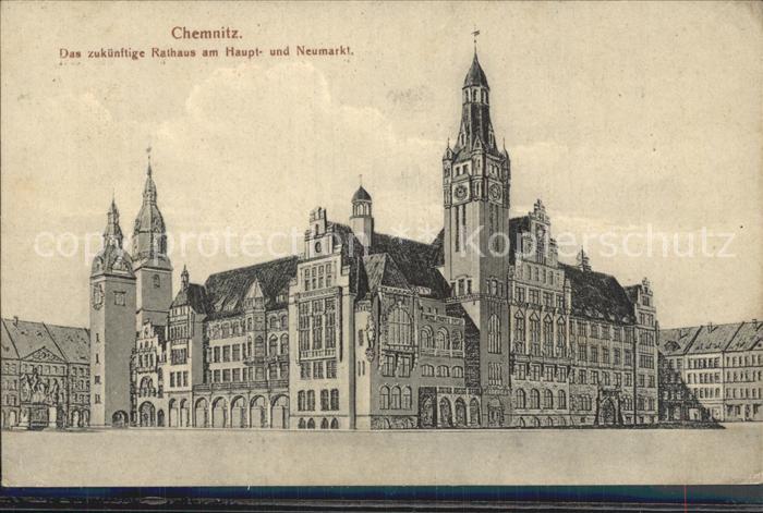 CHEMNITZ Sachsen Rathaus Hauptmarkt Neumarkt