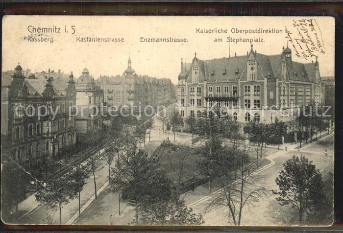 CHEMNITZ Sachsen Kaiserliche Oberpostdirektion Kassberg Enzmannstrasse