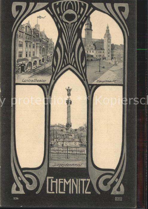 CHEMNITZ Sachsen Centraltheater Hauptmarkt Siegesdenkmal