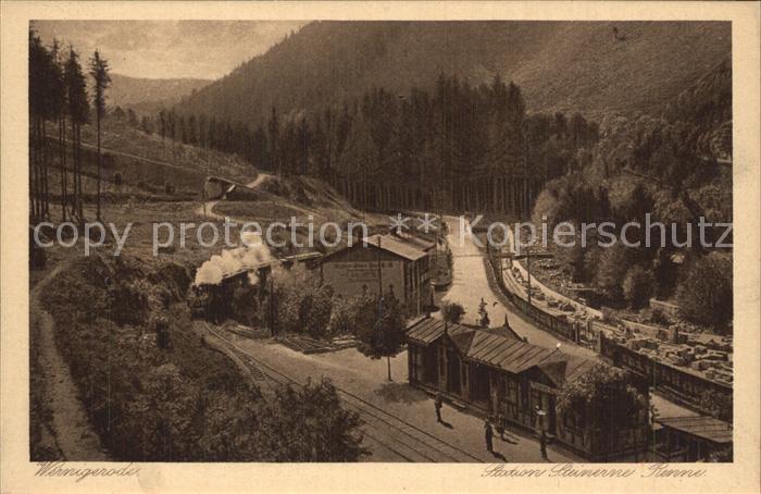 Wernigerode Harz Station Steinere Renne Dampflok