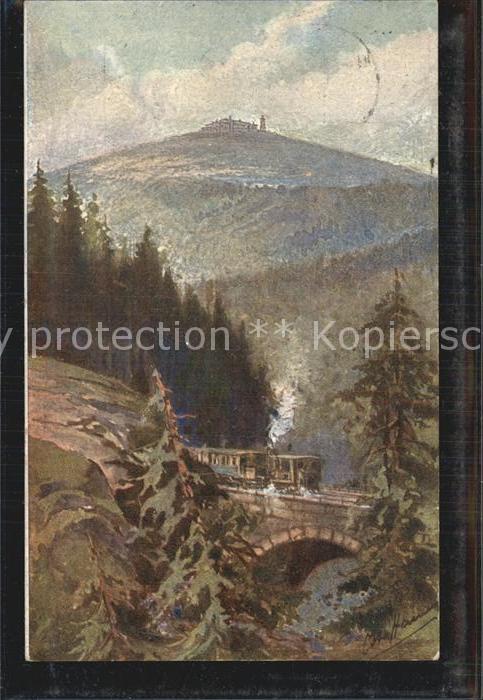 Brocken Harz Panorama Eisenbahn