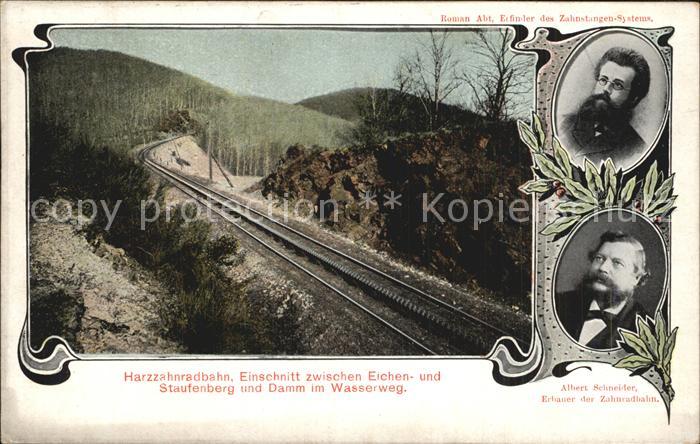 Harz Zahnradbahn Einschnitt Eichen Staufenberg Damm Wasserweg