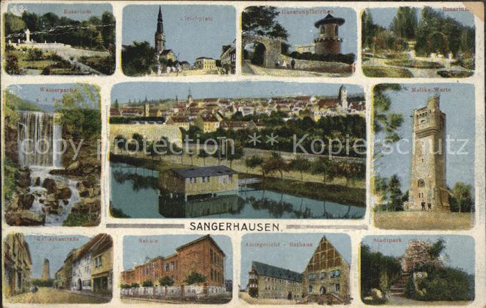 Sangerhausen Suedharz Rosarium Ulrichplatz Husarenpfoertchen Moltkewarte Rathaus