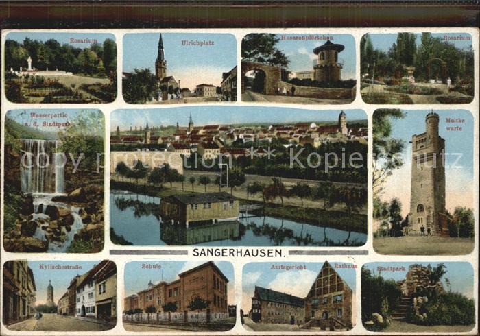 Sangerhausen Suedharz Rosarium Moltkewarte Ulrichplatz Schule Amtsgericht