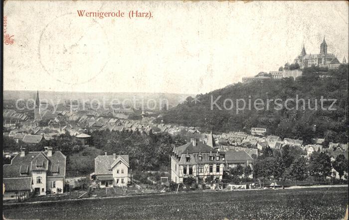 Wernigerode Harz Schloss Ortsansicht
