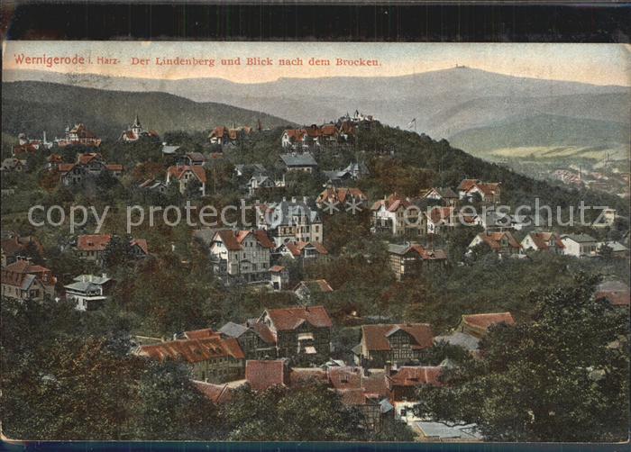 Wernigerode Harz Der Lindenberg Blick zum Brocken