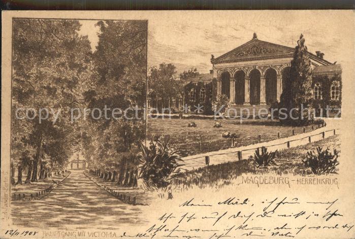 MAGDEBURG  CITY Herrenkrug Hauptgang mit Victoria
