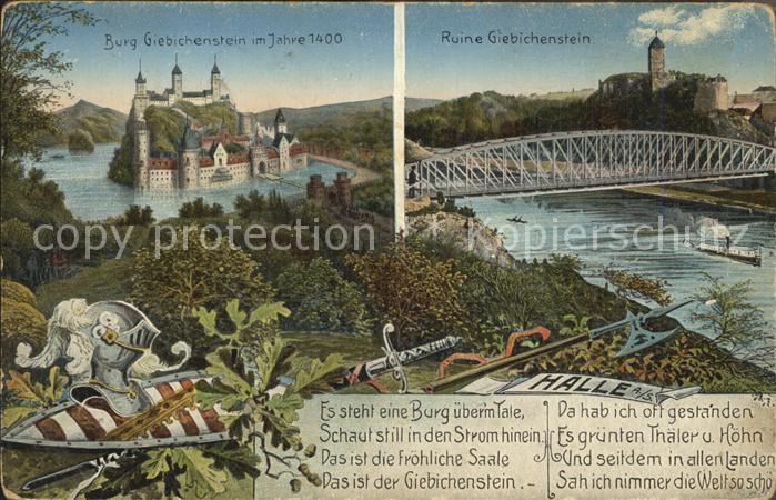 Giebichenstein Halle Saale Burg Ruine Giebichenstein Gedicht Es steht eine Burg