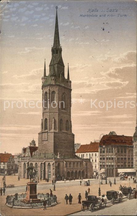 Halle Saale Marktplatz Roter Turm