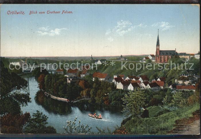 Croellwitz Halle Saale Blick vom Trothaer Felsen