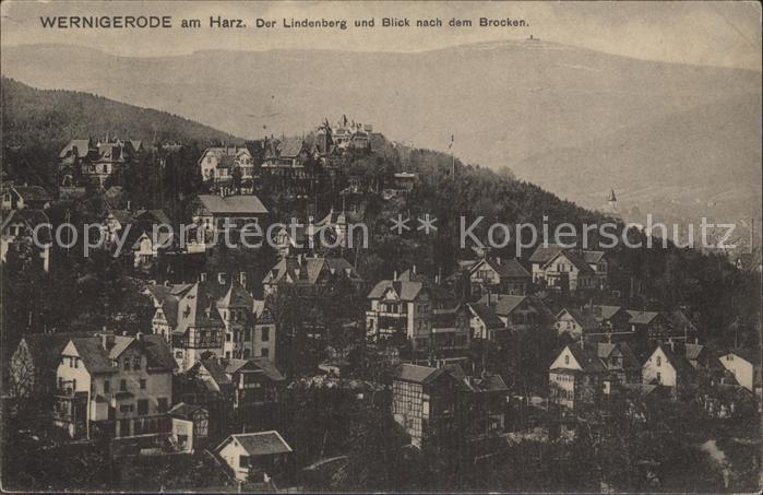 Wernigerode Harz Der Lindenberg Blick zum Brocken