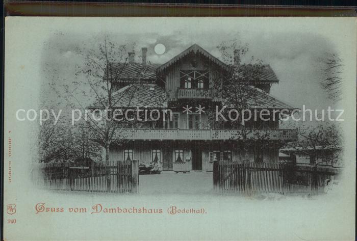 Bodetal Harz Dambachshaus