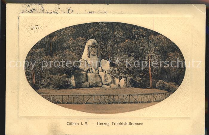 Coethen Herzog Friedrich Brunnen