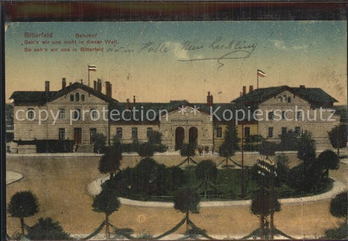 Bitterfeld Sachsen-Anhalt Bahnhof Spruch Sehn wir uns nicht in dieser Welt