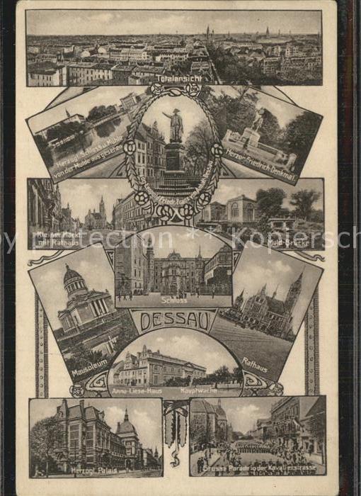 Dessau-Rosslau Rathaus Kleiner Markt Mausoleum Schloss Herzog Friedrich Denkmal