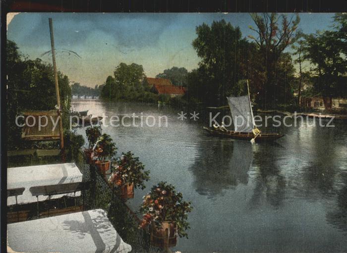 Dessau-Rosslau Partie an der Mulde Blick vom Strandhotel