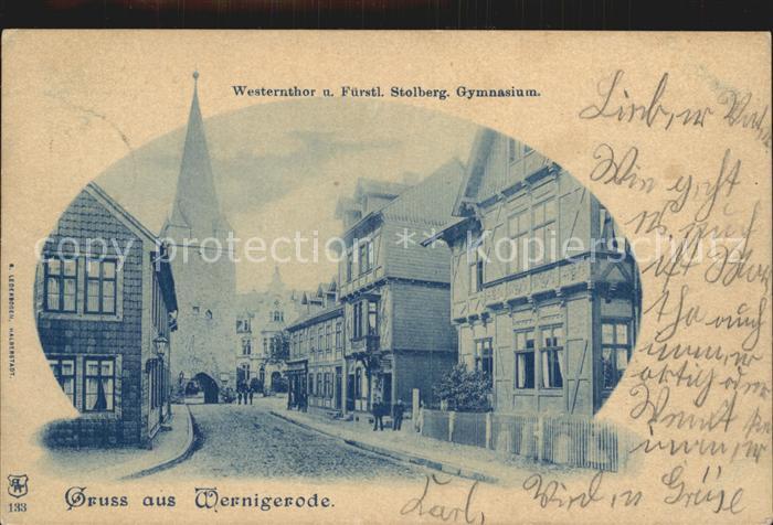 Wernigerode Harz Westerntor Fuerstliches Stolberg Gymnasium