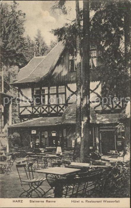 Harz Steinerne Renne Hotel Restaurant Wasserfall