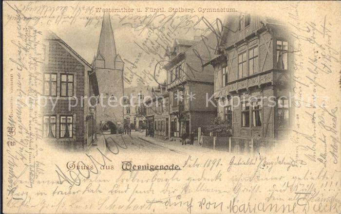 Wernigerode Harz Westerntor Fuerstliches Stolberg Gymnasium