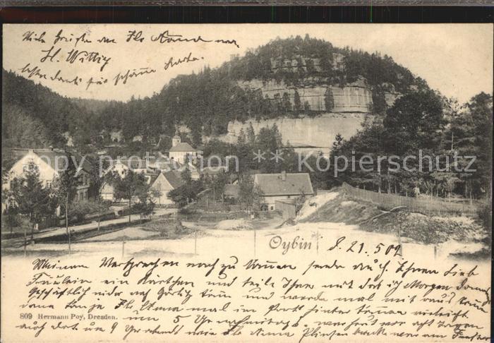 Oybin Sachsen Klippen Ortsansicht