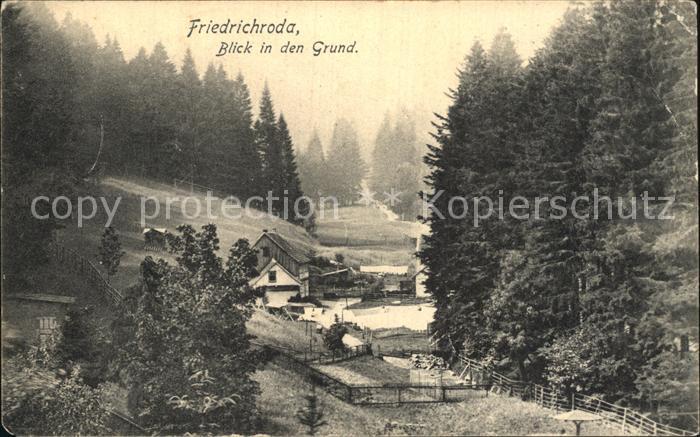 Friedrichroda Blick in den Grund