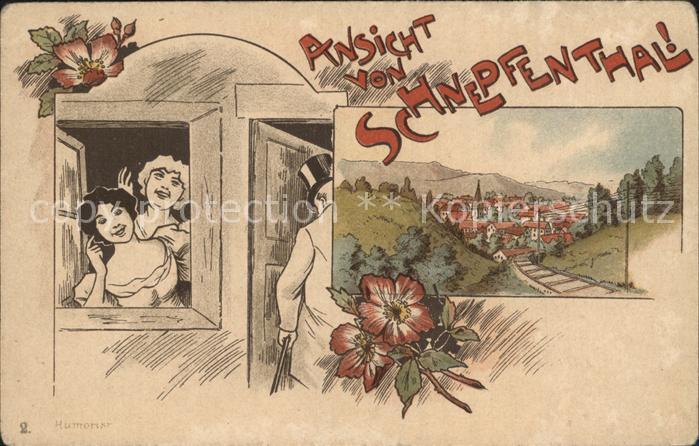 Schnepfenthal Ortsansicht Zeichnung