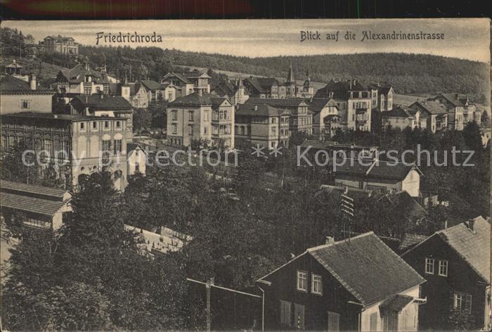 Friedrichroda Blick zur Alexandrinenstrasse