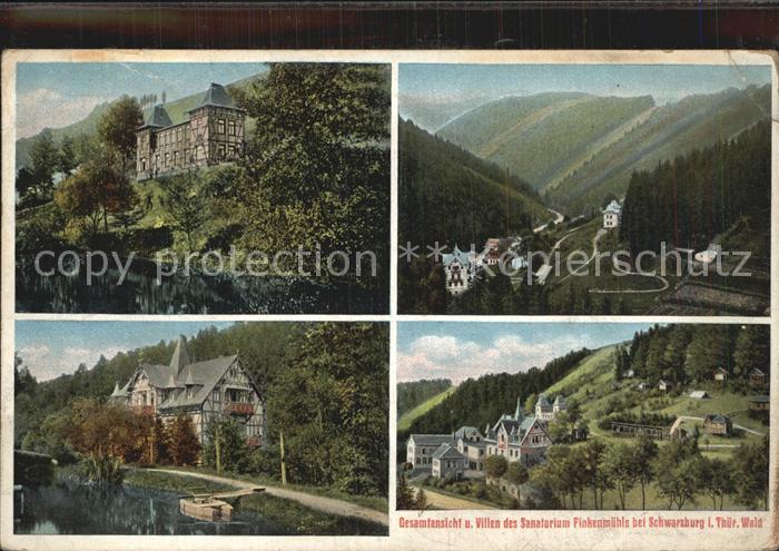 Mellenbach-Glasbach Panorama Villen des Sanatorium Finkenmuehle