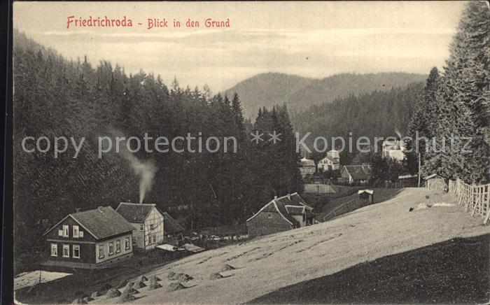 Friedrichroda Blick in den Grund