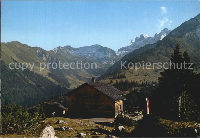 Vorarlberg Heinrich Hueter Hütte mit Drei Türme