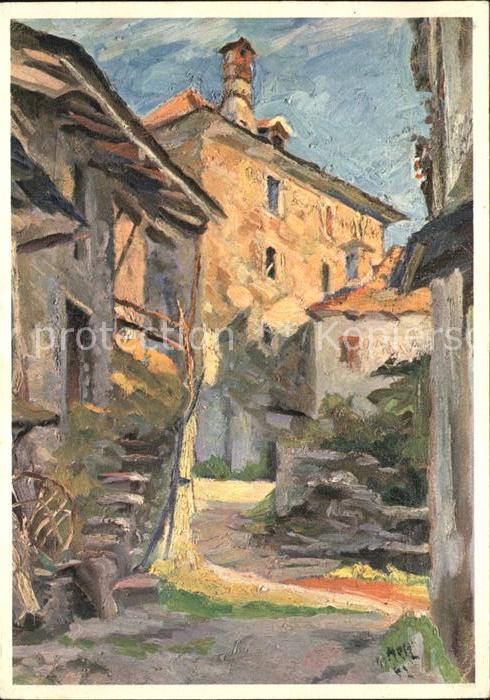 Tessin Ticino Willi Metz Kuenstlerkarte