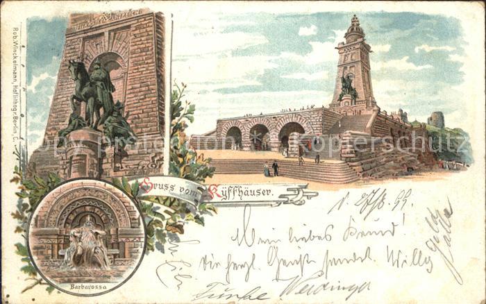 Kyffhaeuser Kaiser Wilhelm Denkmal Barbarossa Reiterstandbild