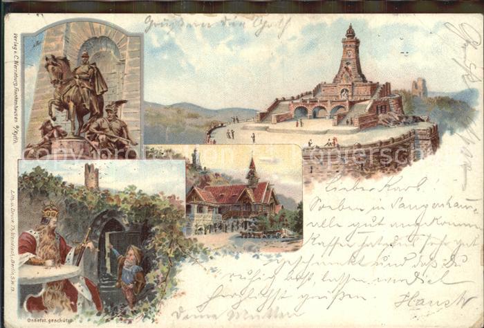 Kyffhaeuser Kaiser Wilhelm Denkmal Barbarossa Reiterstandbild