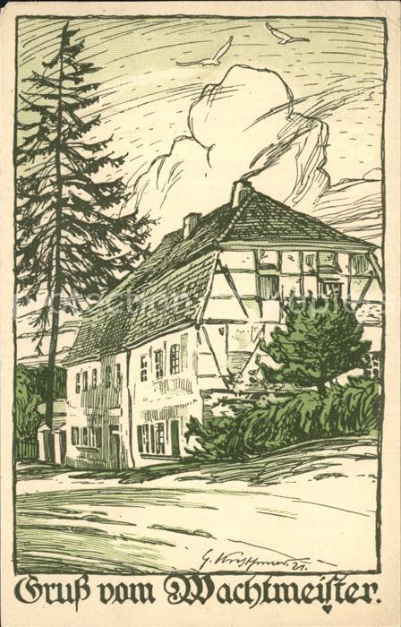 LEIPZIG Sachsen Gruss vom Wachtmeister Kuenstlerkarte