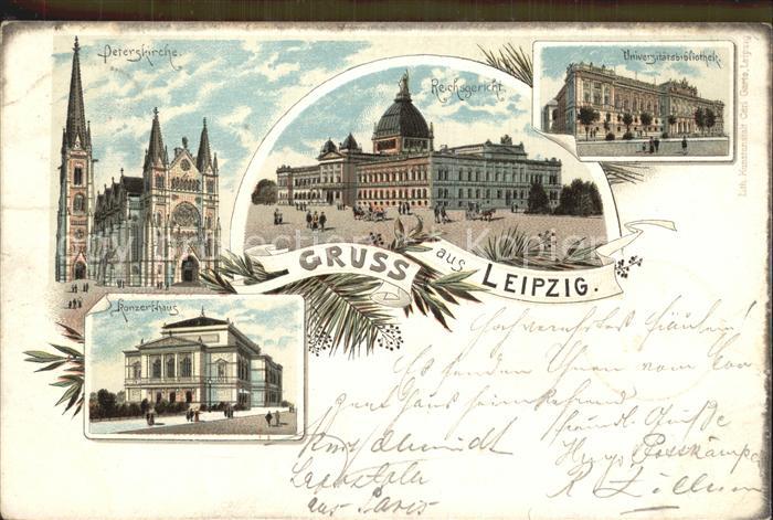 LEIPZIG Sachsen Konzerthaus Peterskirche Universitaetsbibliothek