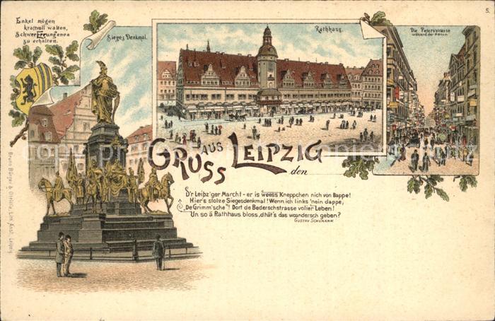 LEIPZIG Sachsen Siegesdenkmal Rathaus