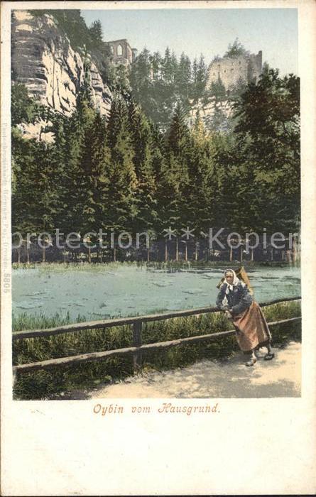 Oybin Sachsen Blick vom Hausgrund